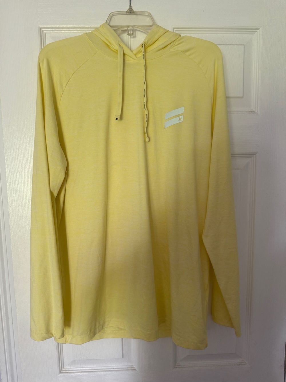 Hurley Pale Yellow Hooded Long Sleeve Pullover